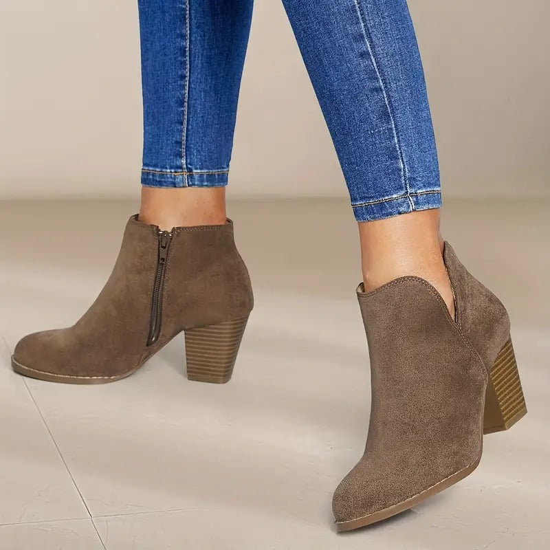 Women's Chunky Heel Ankle Boots