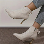 Women Chic Glitter Stiletto Boots