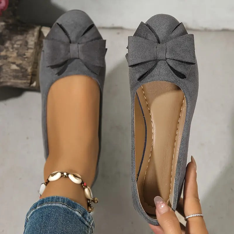 Bowknot Decor Wedge Heeled Shoes