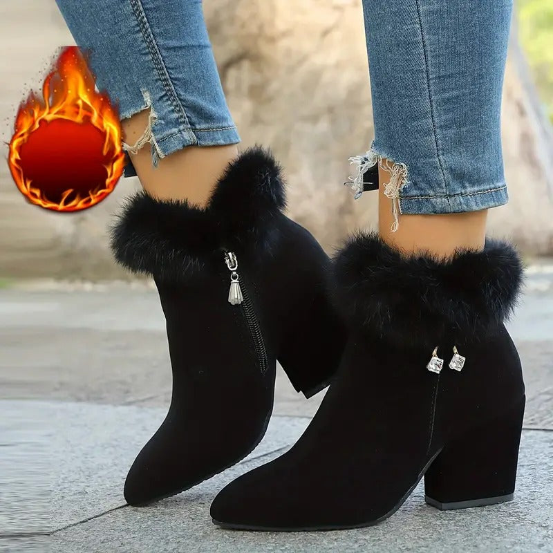 Flannel Ankle Boots for Women