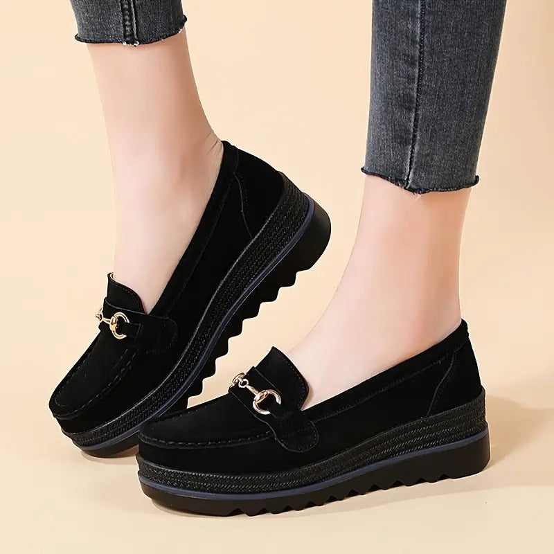 Women's Platform Metal Loafers