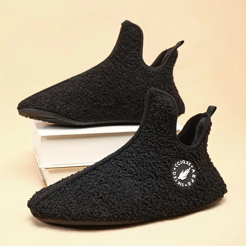 Solid Color Fluffy Boots