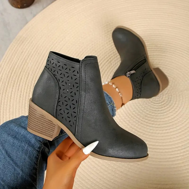 Women's Durable Chunky Ankle Boots