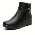 Women's Solid Color Minimalist Boots