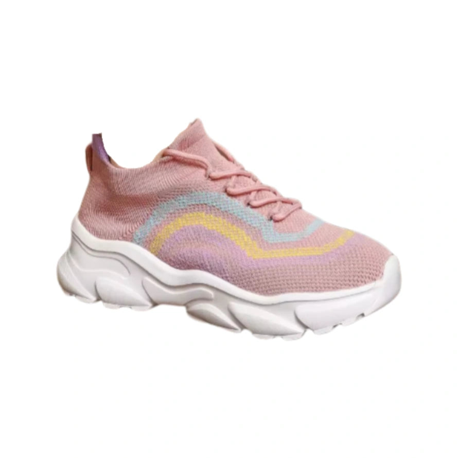 Lightweight Knit Platform Sneakers