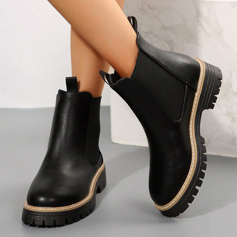 Women's Chunky Chelsea Ankle Boots