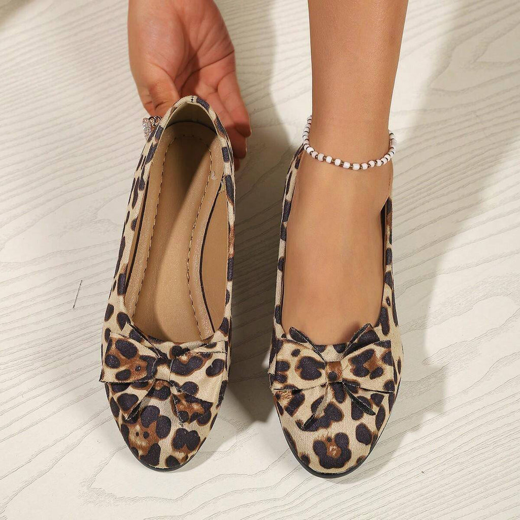 Bowknot Decor Wedge Heeled Loafers