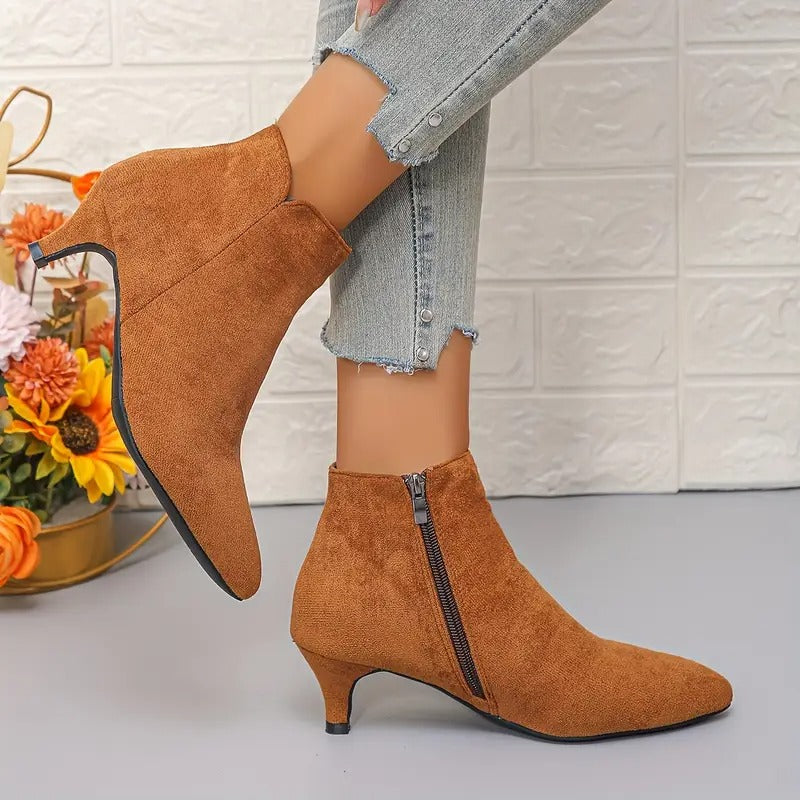 Women's Cute Small Kitten Heel Ankle Boots