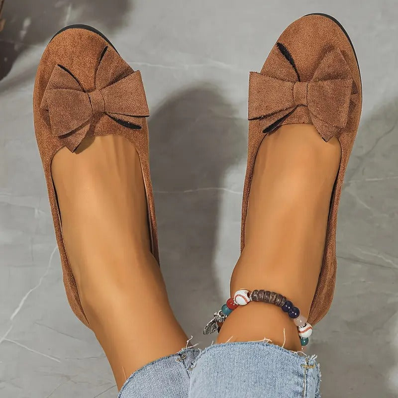 Bowknot Decor Wedge Heeled Shoes