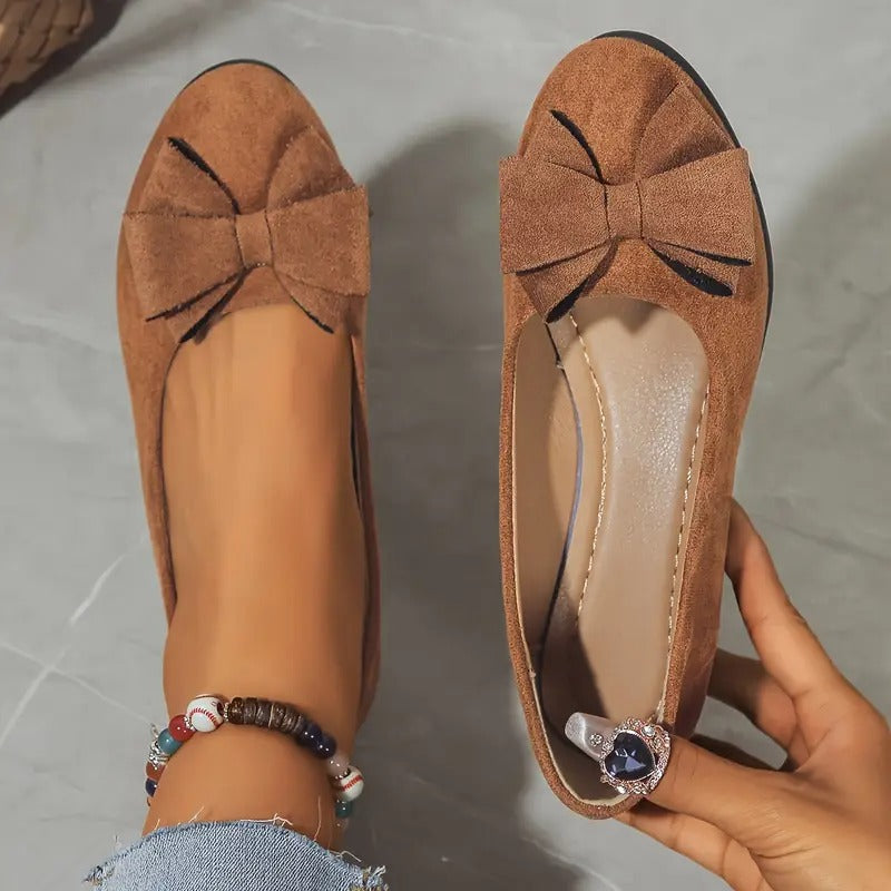 Bowknot Decor Wedge Heeled Shoes