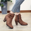 Chic Women's Rhinestone Block Heel Chelsea Boots