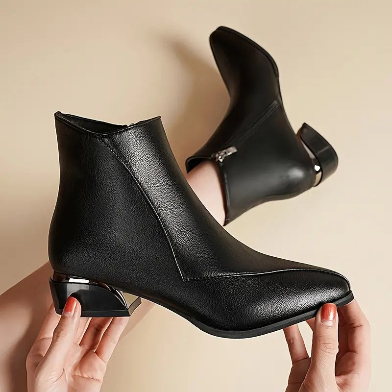 Stylish Low-Heeled Ankle Boots