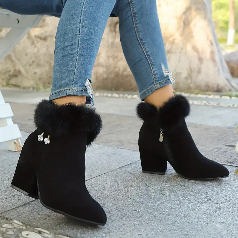 Flannel Ankle Boots for Women