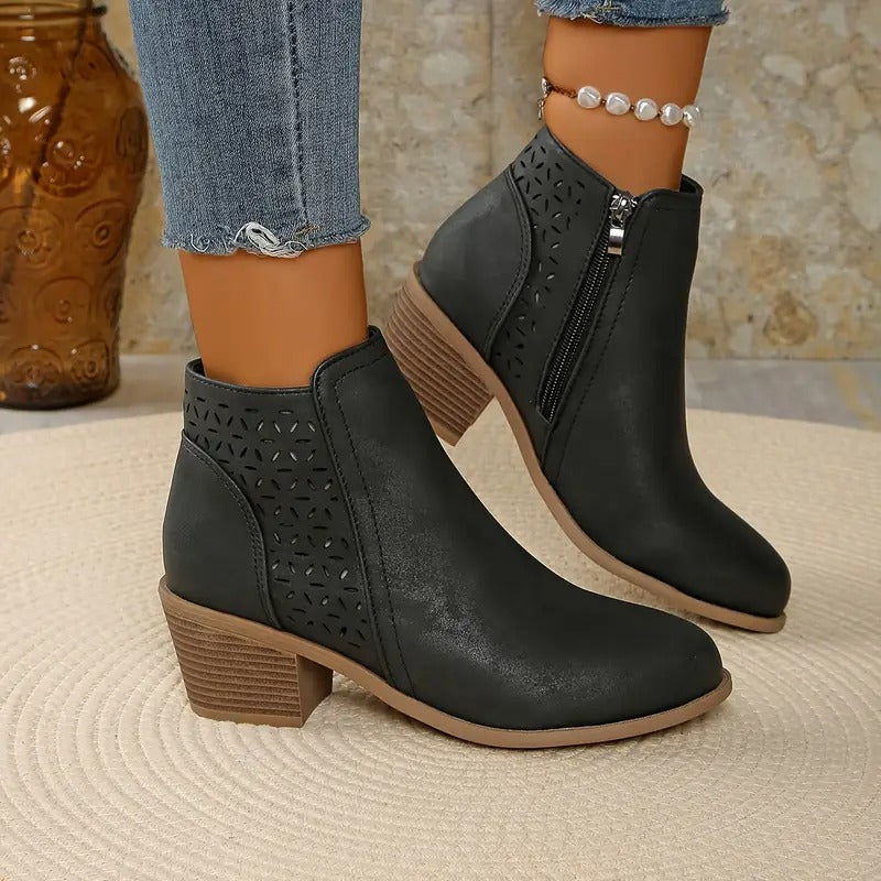 Women's Durable Chunky Ankle Boots