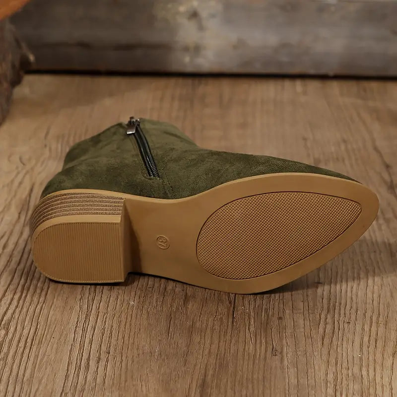 Women's Chunky Heel Chelsea Boots