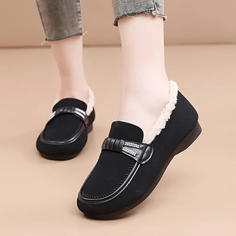 Women's Plush Lined Flat Loafers