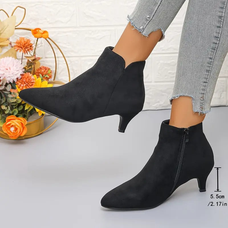 Women's Cute Small Kitten Heel Ankle Boots