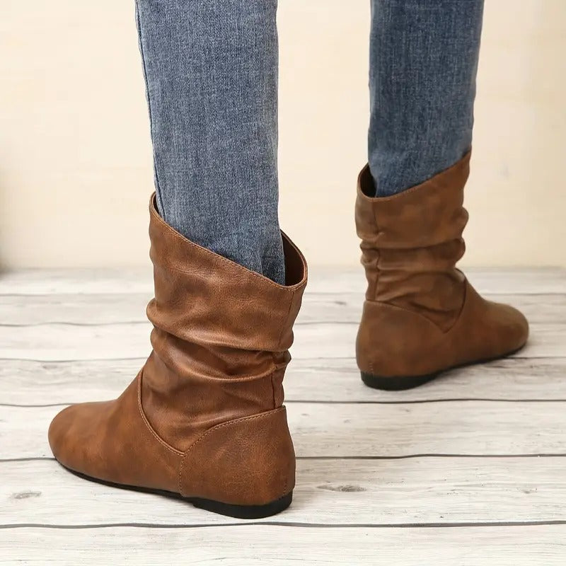 Women's Solid Color Trendy Boots