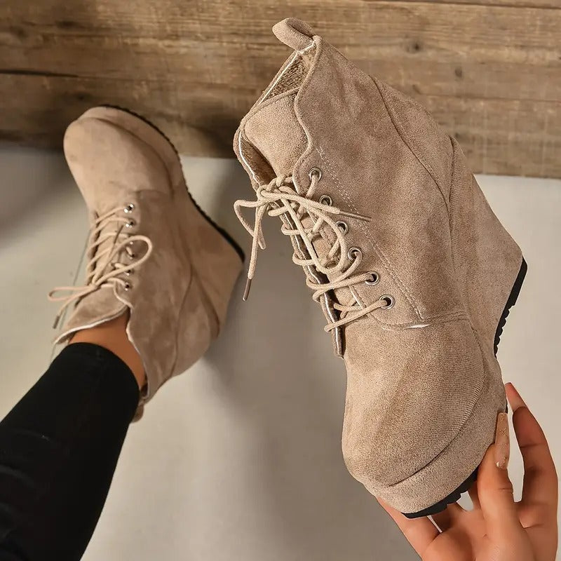 Women's Solid Color Fuzzy Boots