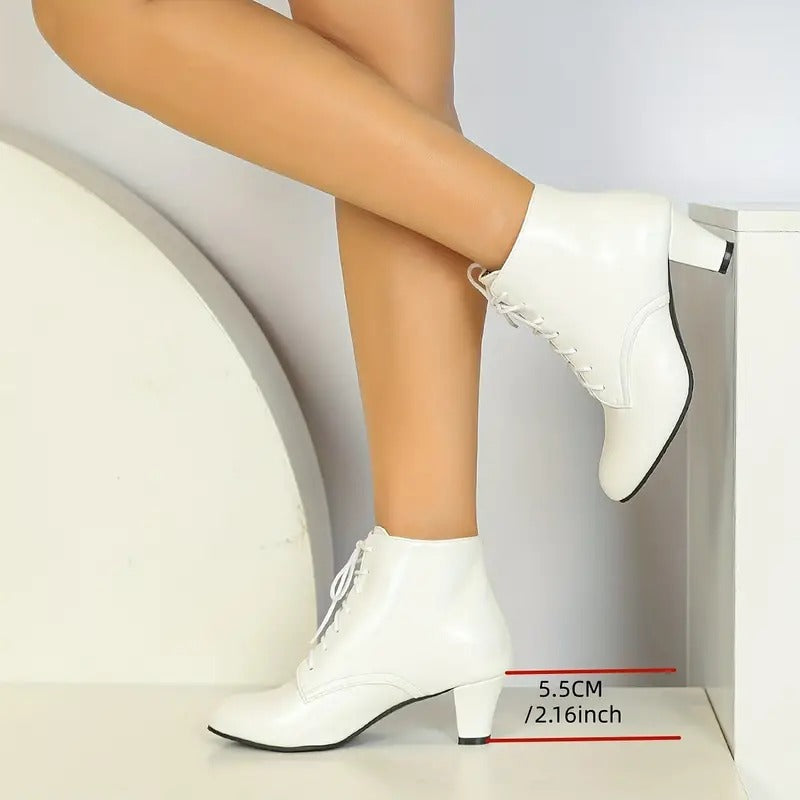 Women's Vintage Chunky Heel Ankle Boots