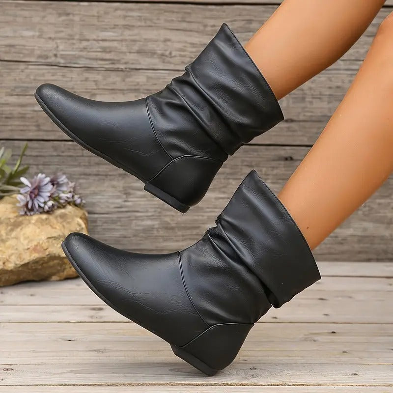 Women's Solid Color Trendy Boots