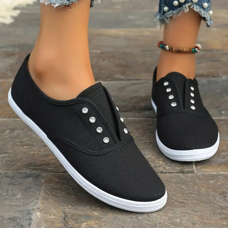 Women's Rhinestone Slip-On Flat Shoes