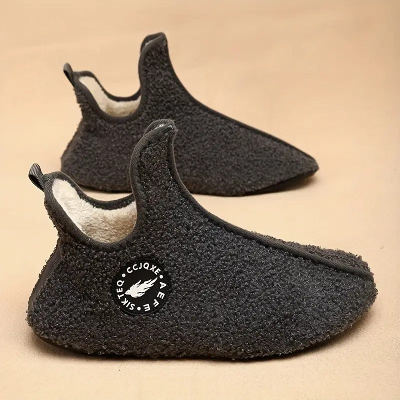 Solid Color Fluffy Boots