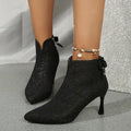 Women's Zip Up Chic Bowknot Boots