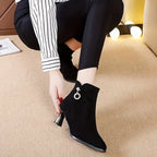 Chic Women's Rhinestone Block Heel Chelsea Boots