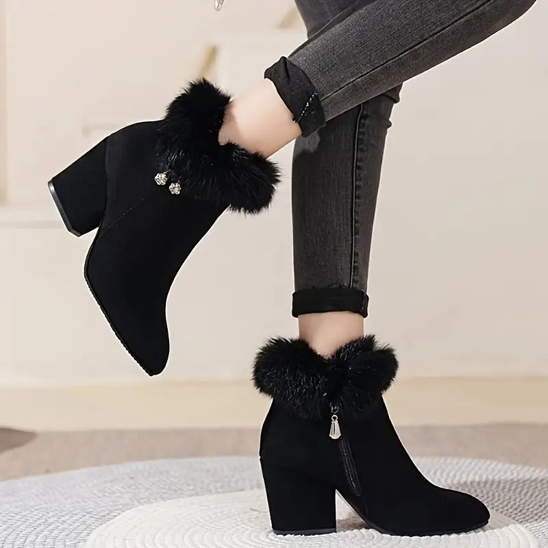 Flannel Ankle Boots for Women