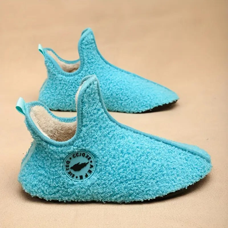 Solid Color Fluffy Boots