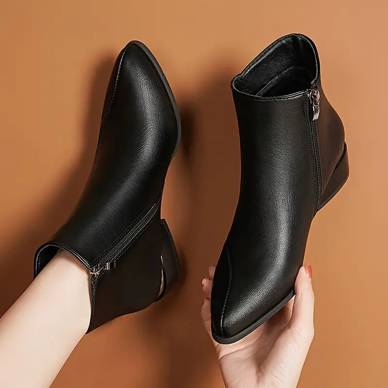 Stylish Low-Heeled Ankle Boots