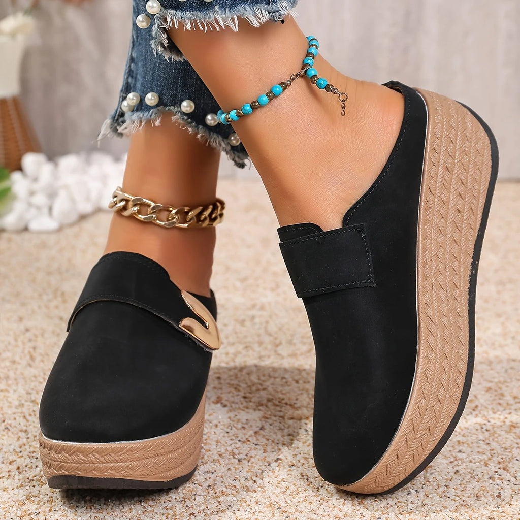 Women's Thick Platform Half-Slip Sandals