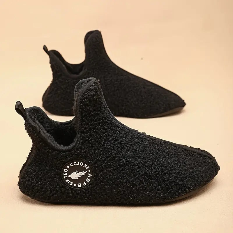 Solid Color Fluffy Boots
