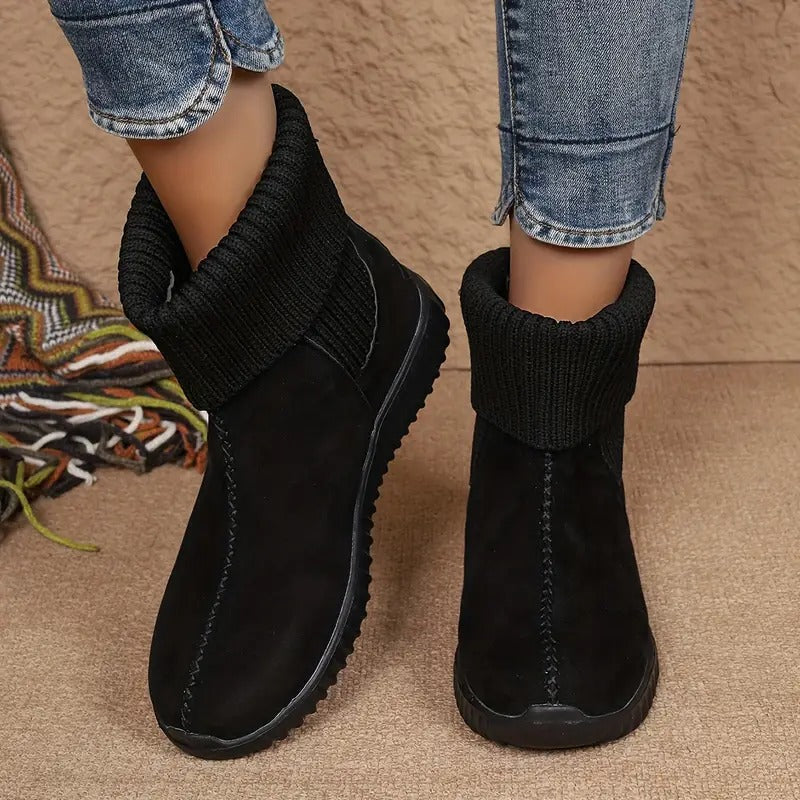 Women's Solid Color Warm Short Boots