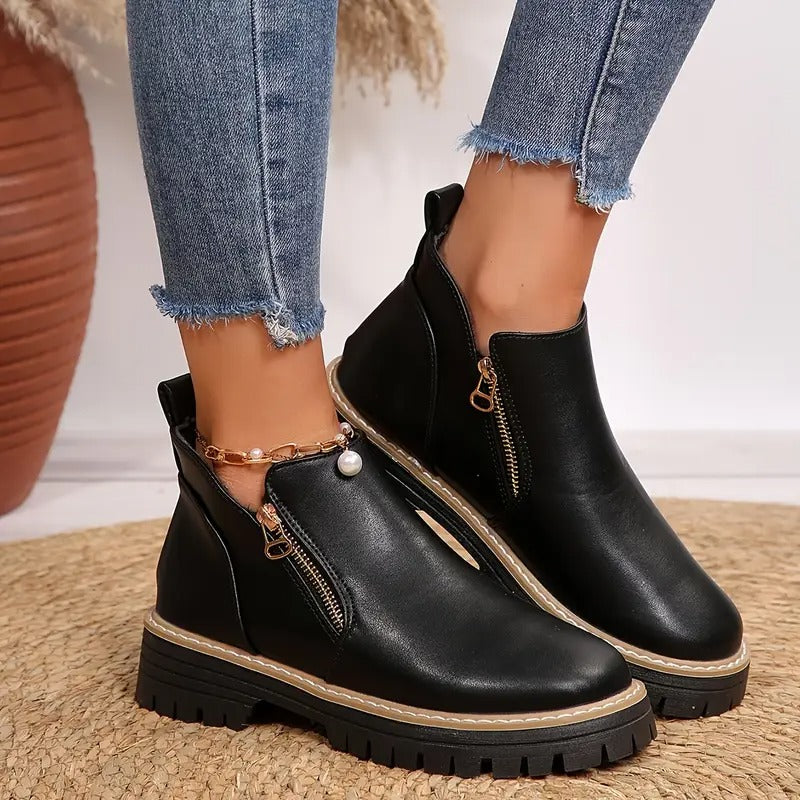 Women's Zipper Closure Ankle Boots