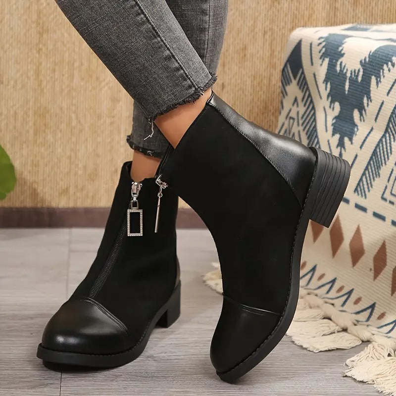 Women's Rhinestone Decoration Short Boots