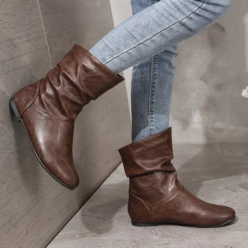 Women's Solid Color Trendy Boots