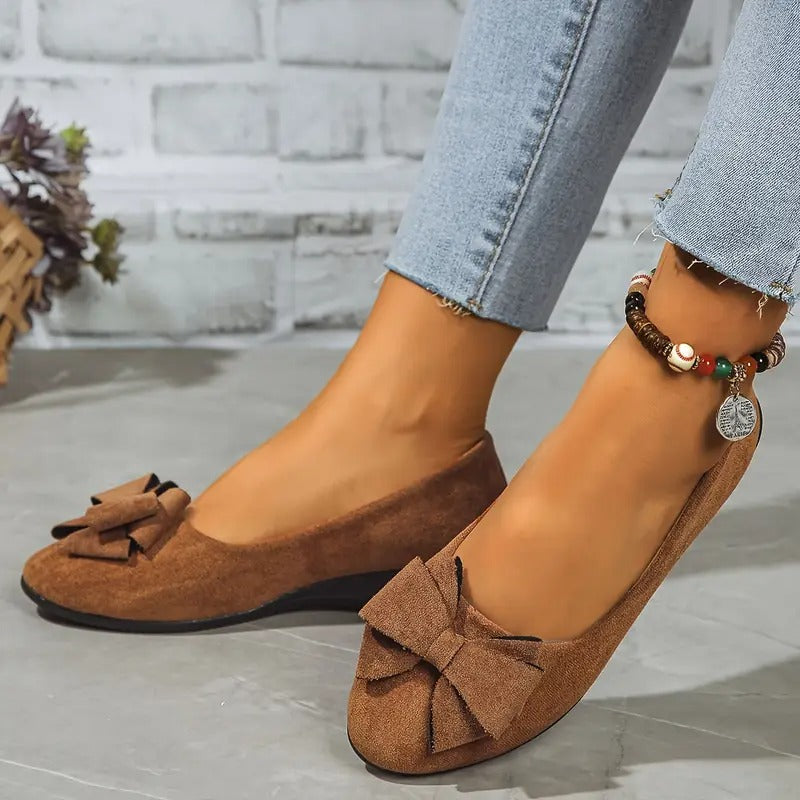Bowknot Decor Wedge Heeled Shoes