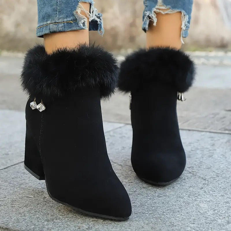 Flannel Ankle Boots for Women