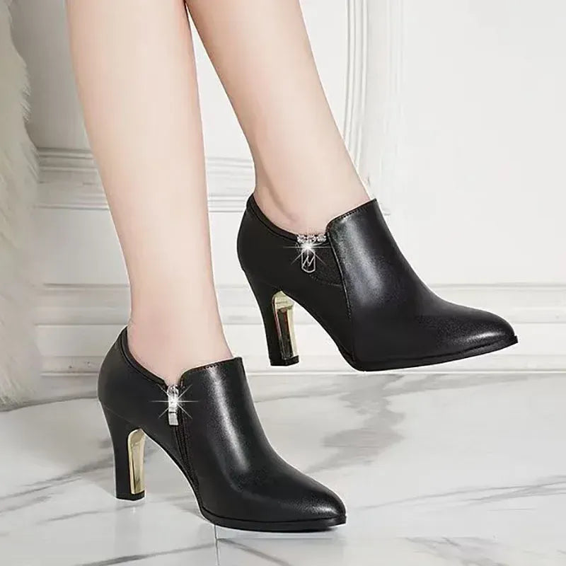 Women's Solid Color Point Toe Pumps