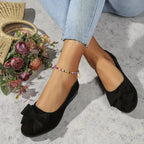Bowknot Decor Wedge Heeled Shoes