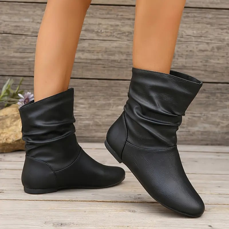Women's Solid Color Trendy Boots