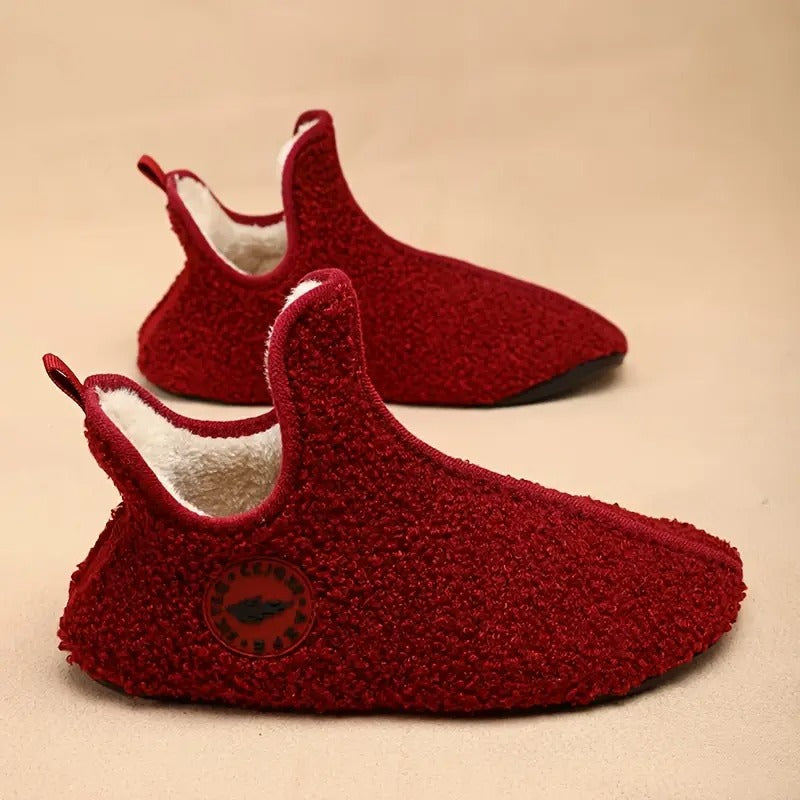 Solid Color Fluffy Boots