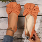 Bowknot Decor Wedge Heeled Loafers