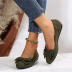 Bowknot Decor Wedge Heeled Loafers