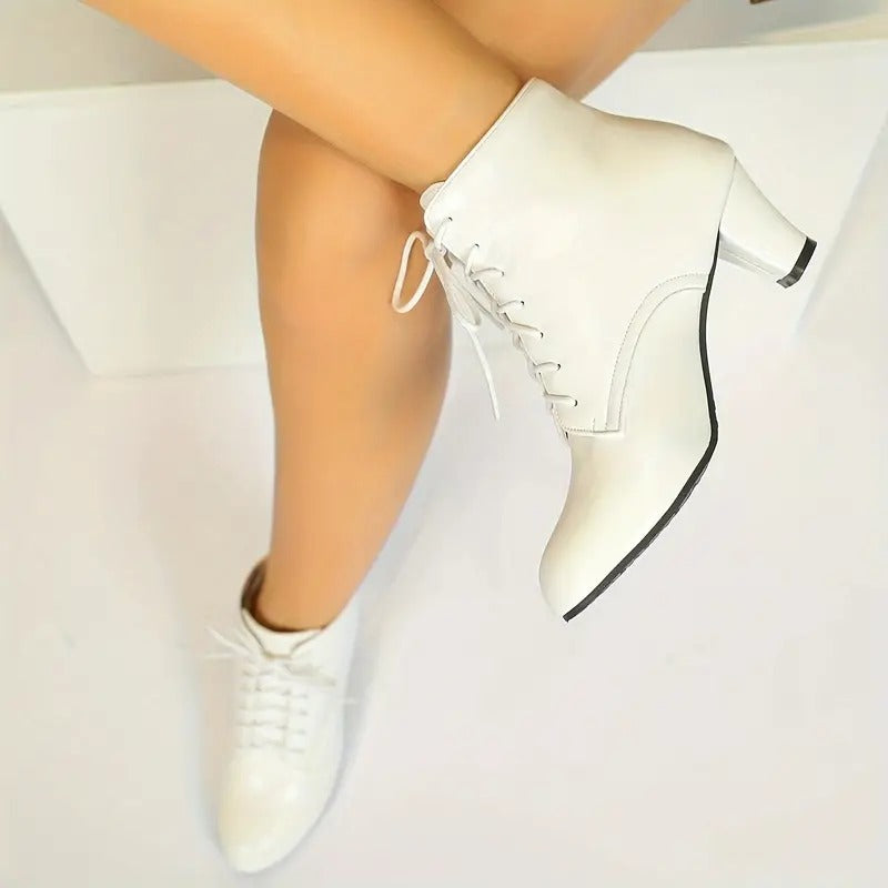 Women's Vintage Chunky Heel Ankle Boots