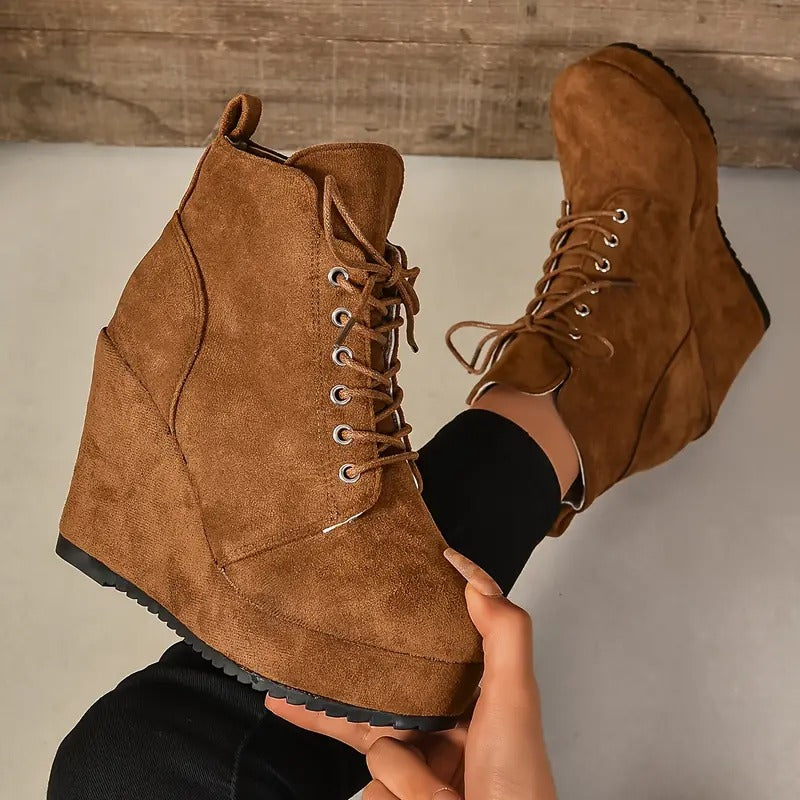 Women's Solid Color Fuzzy Boots