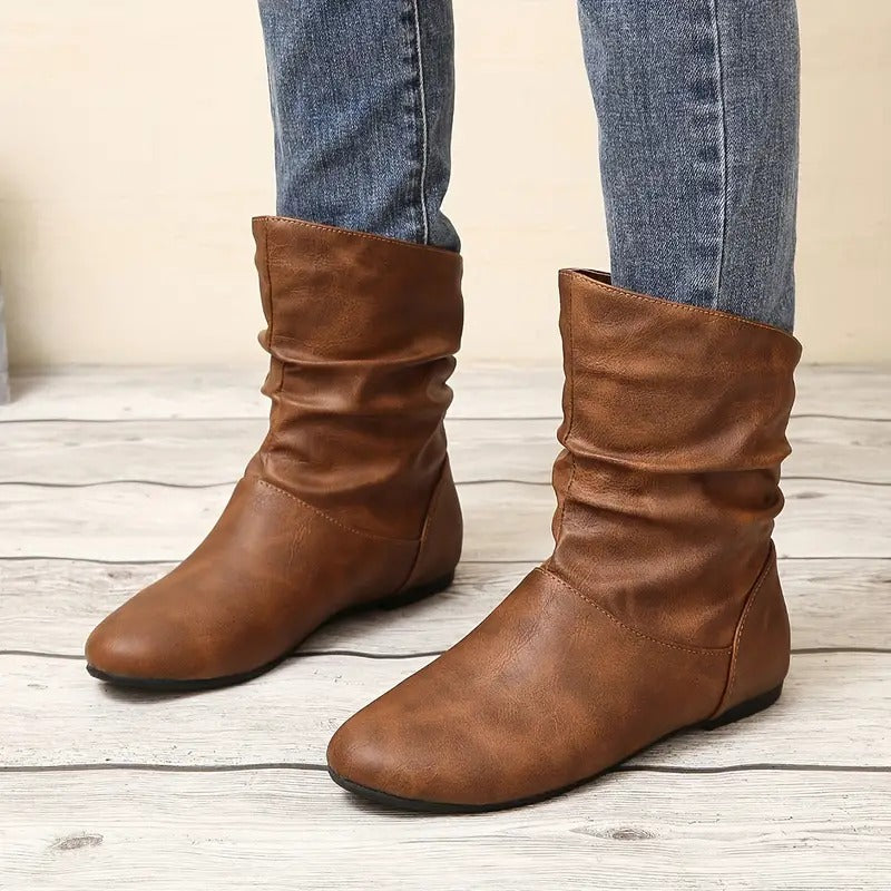 Women's Solid Color Trendy Boots