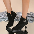 Elegant High Heeled Ankle Zipper Boots
